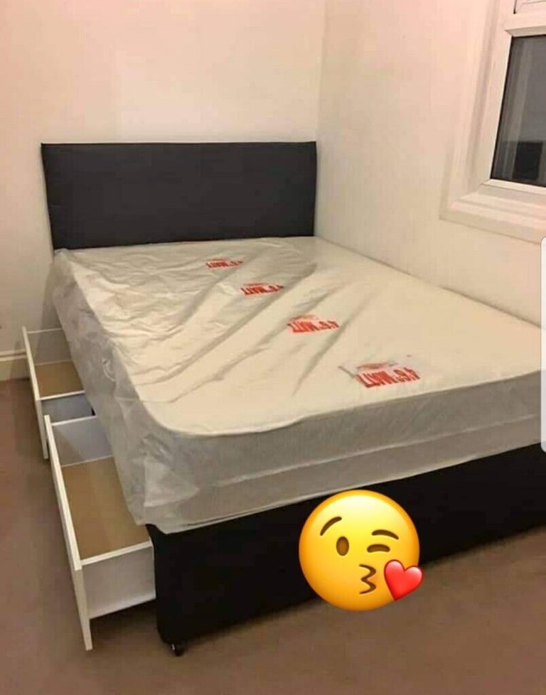 image for **Extra Strong Brand New Double Divan Bed and Mattress Available - All Sizes and Optional Storage