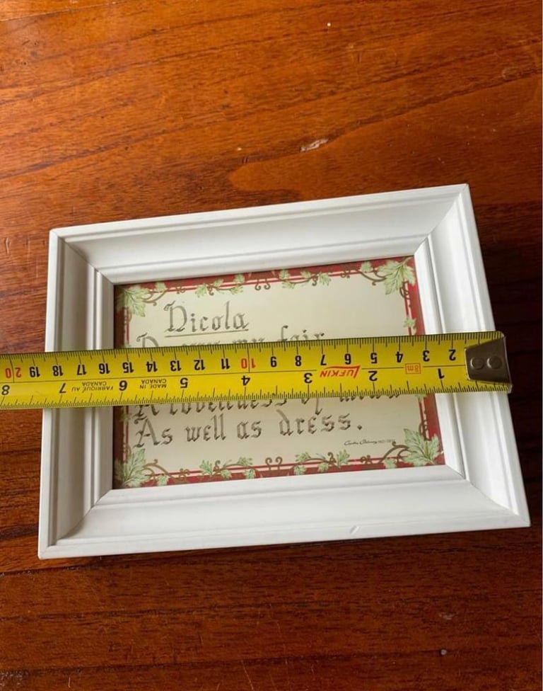 ‘Nicola’ White Framed Name Verse Calligraphy ‘Do You My Fair...’ Wall Art Gift