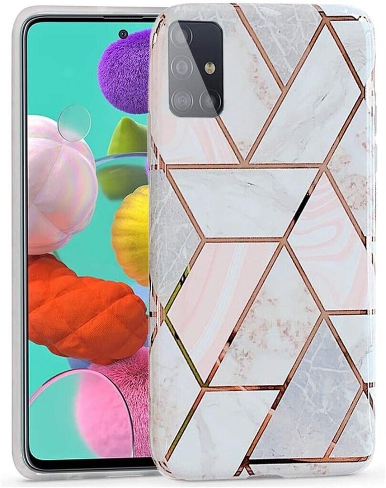 image for UCMDA Case for Samsung Galaxy A51, Soft TPU Marble Pattern Cover Phone Case for Samsung A51 - Marble
