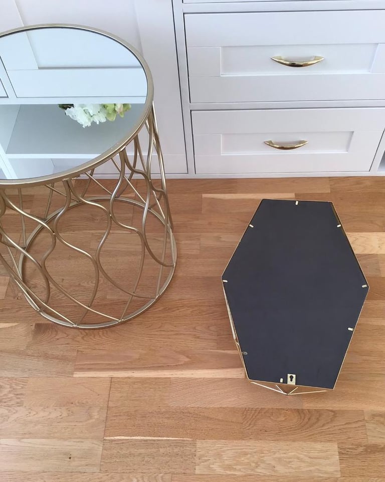 Gold mirror/tray 