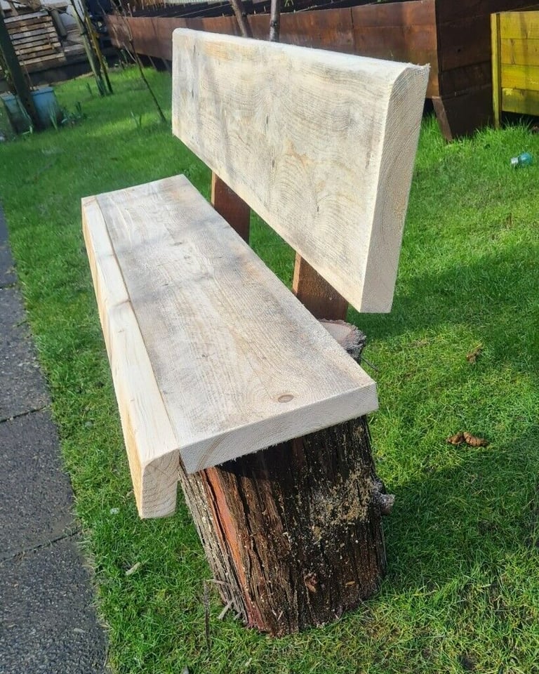 Double Log Leg Bench Handmade