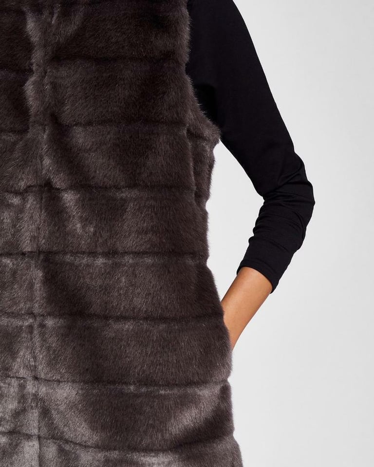 TED BAKE FAUR FUR GILET RRP 199