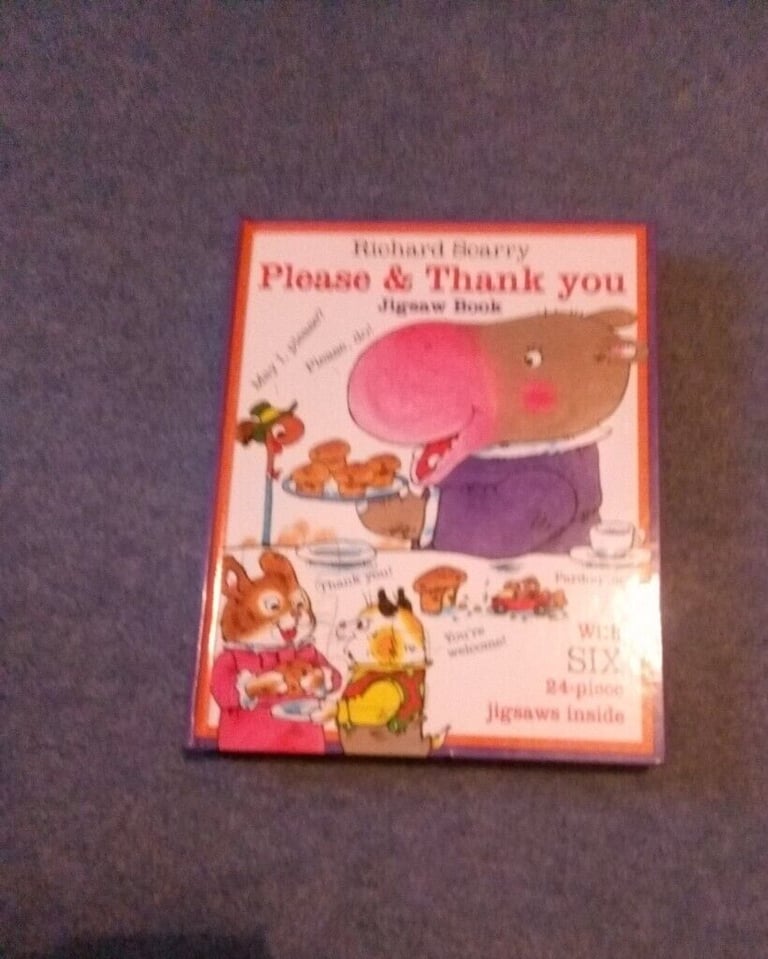 Richard Scarry Please and Thank you hardback, jigsaw book