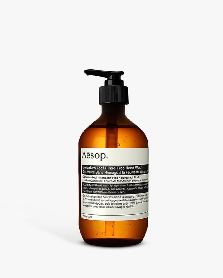 image for New Aesop Geranium Leaf Rinse-Free Hand Wash hand sanitiser 500ml