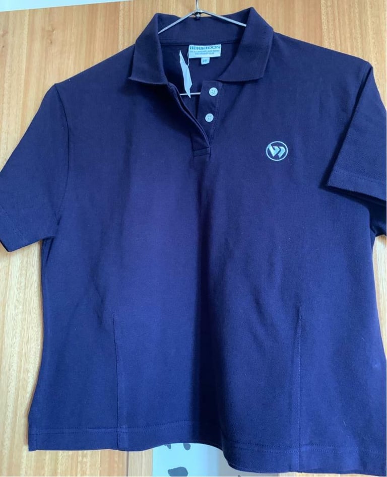 WIMBLEDON ALL ENGLAND LAWN AND TENNIS AND CROQUET POLOSHIRT SZ- 12 RRP - £30