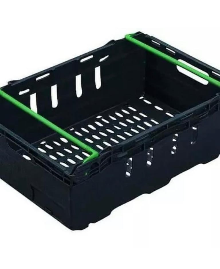x2 Black HD Ventilated Stacking & Nesting Crate 44 Litre £8 each