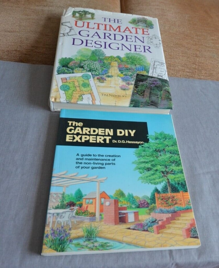 3 WATER GARDEN, 2 GARDEN DESIGN AND 1 VEGATABLE BOOKS 1 GARDEN POND PLUS WATER PLANT BASKET LINERS