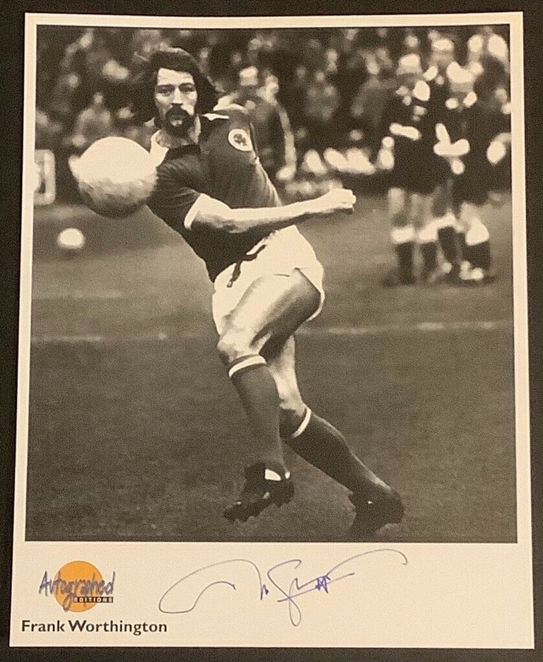 image for Frank Worthington Signed Leicester City Westminster Autographed Editions Football Photo