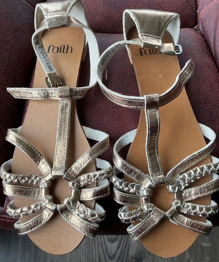 Gold coloured ladies sandals