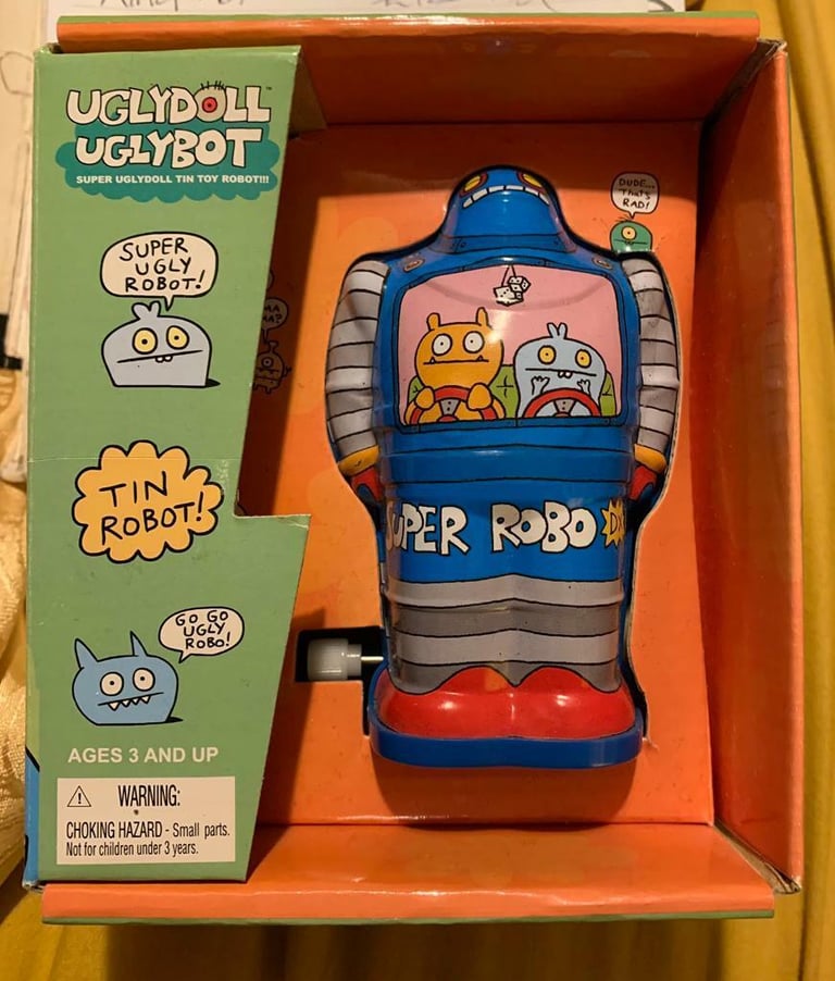 image for David Horvath UglyDoll Robot Uglybot-Tin Super Robot By Sun-Min Kim