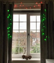 Set of 3 Christmas lights decorations indoors garlands AA batteries 