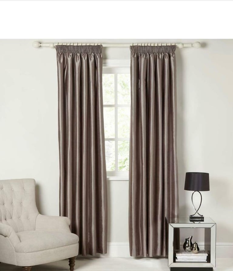 image for Blackout Lined Pencil Pleat Curtains