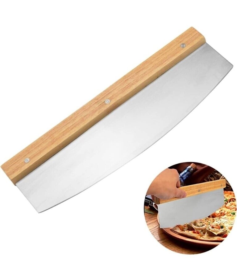 image for Pizza Cutter Arc Sharp Rocker Blade Premium