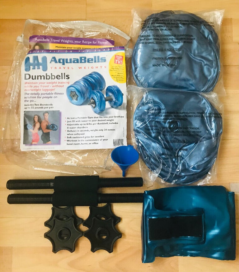 AquaBells Combo Set - Dumbbells and Ankle Weights Travel Weights Set