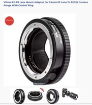 Canon VILTROX Mount Adapter/Control Ring EF-R2,EFS & EF Lens To R Body