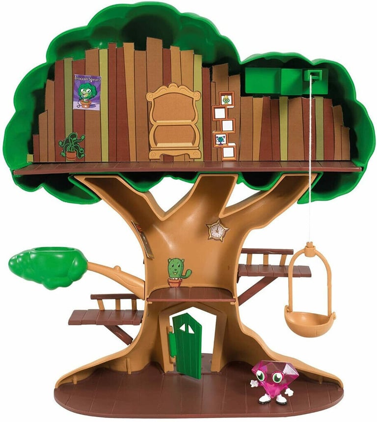 MOSHI MONSTERS MOSHLINGS TREEHOUSE PLAYSET WITH AUTO WORKING BASKET LIFT BOXED.*