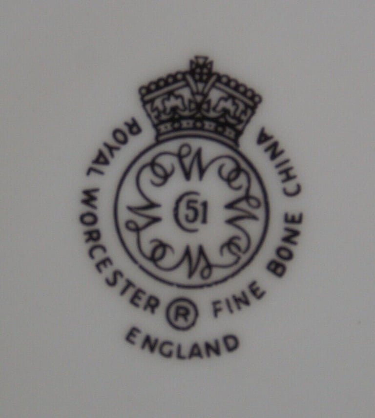 Royal Worcester Fine Bone China Butter Pat/Pin Dish - Bournemouth Floral Pattern