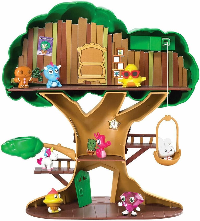 MOSHI MONSTERS MOSHLINGS TREEHOUSE PLAYSET WITH AUTO WORKING BASKET LIFT BOXED.*