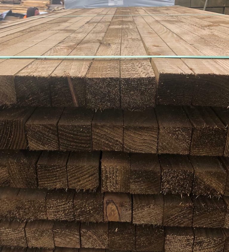 Wooden planks, 2x2, Wood, Timber, posts Treated, Various lengths 