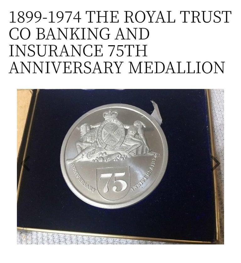 image for Royal Trust 75th Anniversary Medallion 