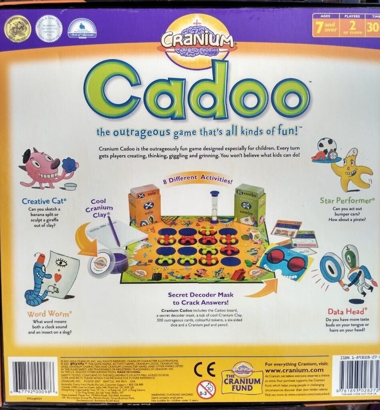'Cadoo' Board Game, as new: fun action for everyone. Superb condition