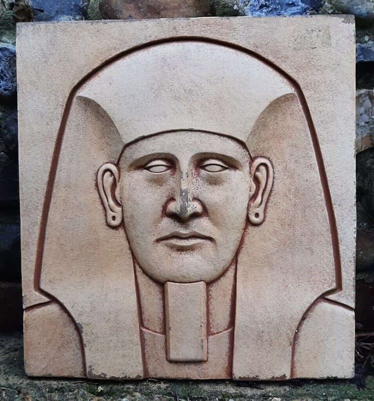 Large 395mm x 430mm Bas-Relief Pottery Tile