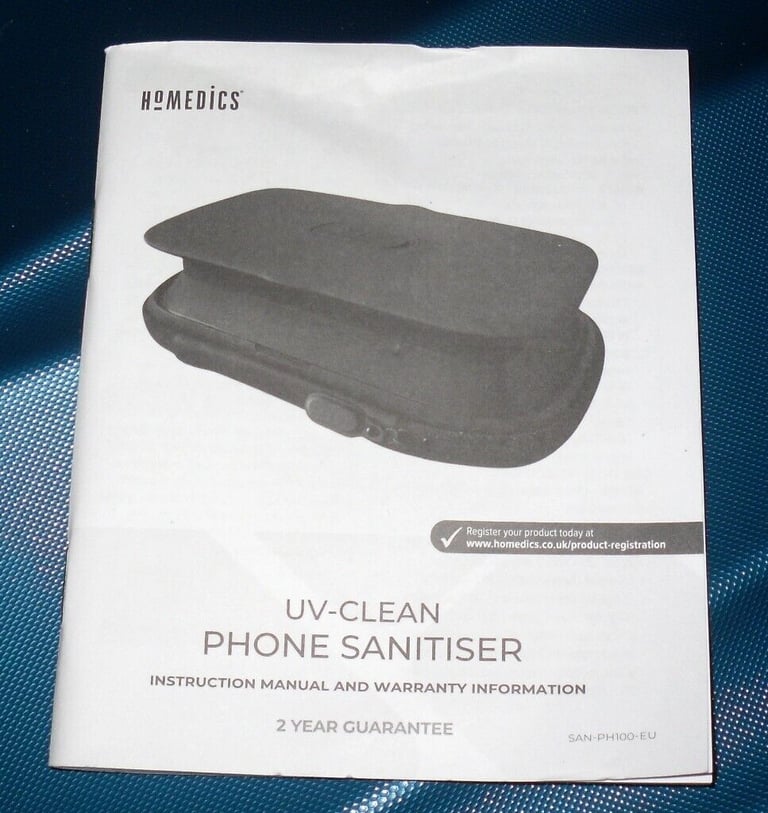 Homedics UV Clean Portable Phone Sanitiser - Kills 99.9% of Bacteria & Viruses in 60 seconds