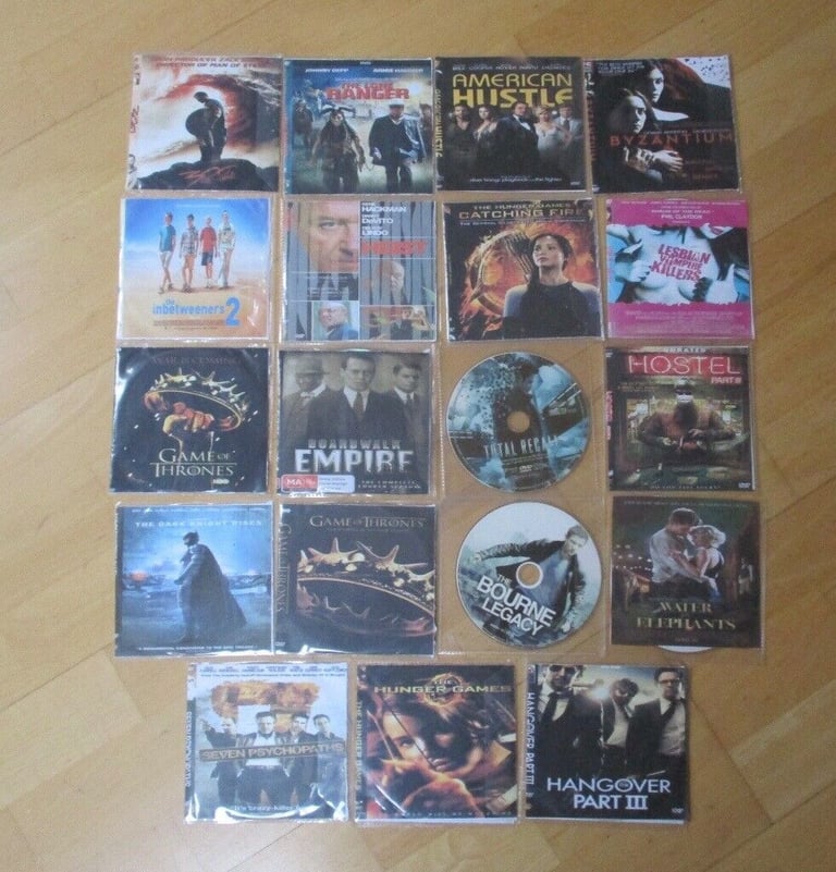 19 DVD's - PLASTIC COVERS