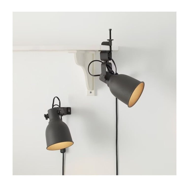 image for New HEKTAR Wall/clamp spotlight, light brown. 