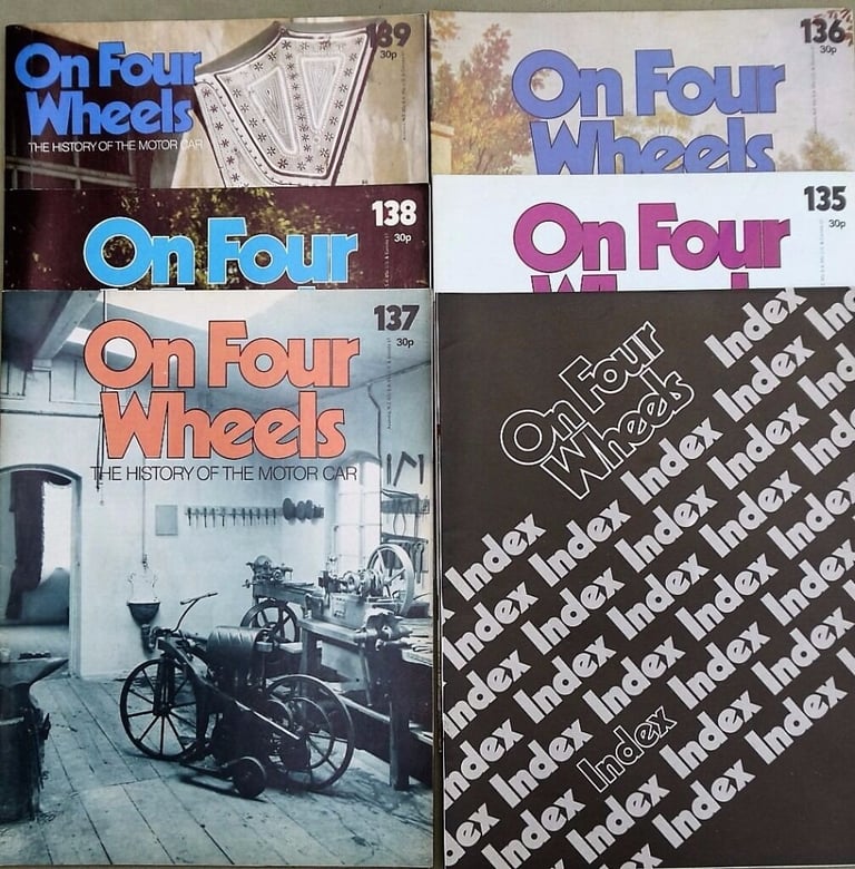 Original, Complete set of "On four Wheels", 9 volumes
