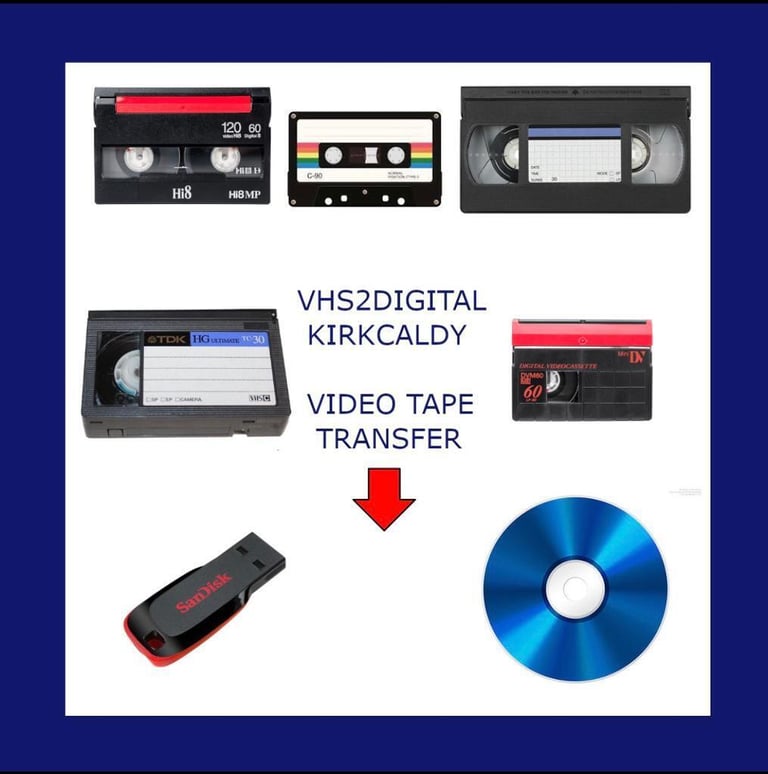 image for VHS and Camcorder tapes convert to digital formats