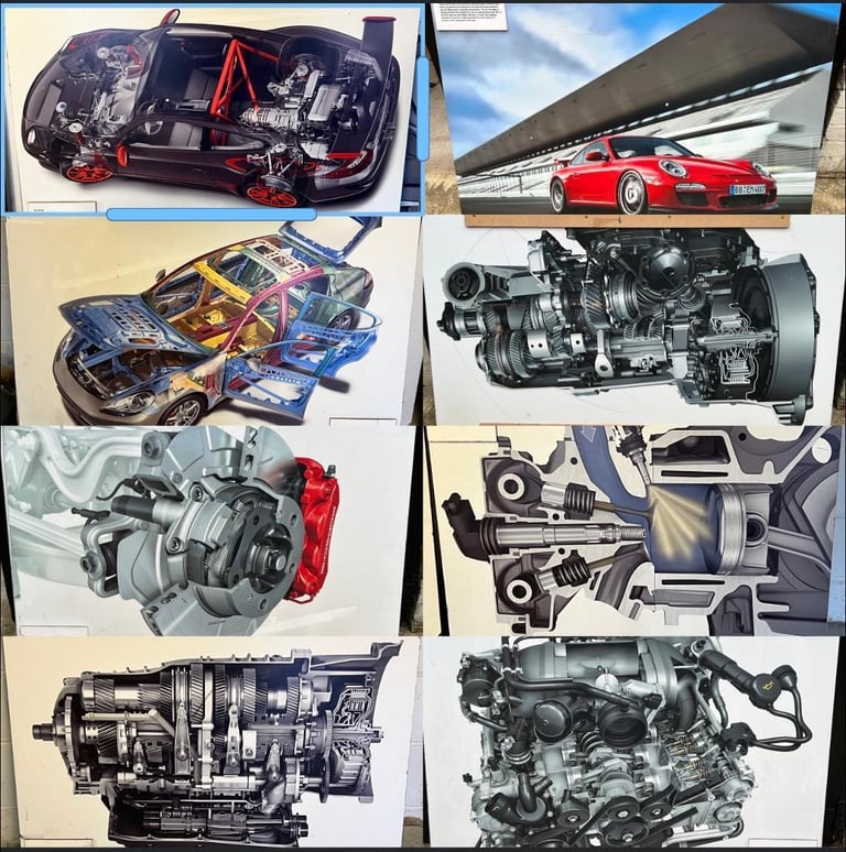image for Porsche main dealer OPC art work / images collection of 7 OEM
