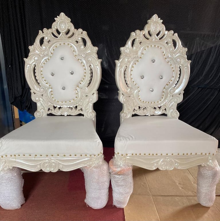 *** Wedding Mandap Leather Diamond Sofa and Chairs with Doli ***