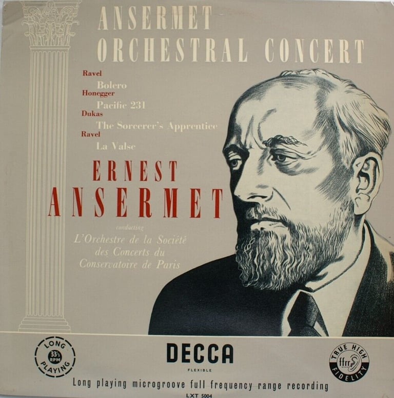 image for Ansermet Orchestral Concert - Ravel/Honegger/Dukas (Decca LP LXT 5004)