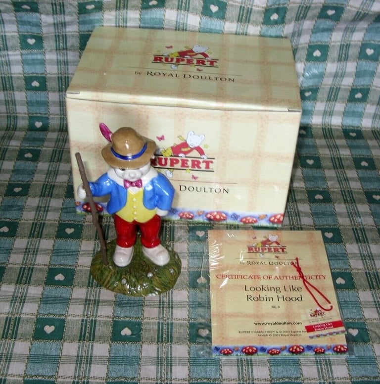 Royal Doulton china figures Rupert Bear boxed