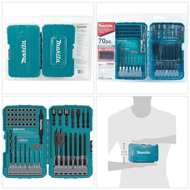 Makita T-01725 Contractor Bit Set 78 Pc 1/2" 1/4" 3/8" Quick Fit for Impact Driver