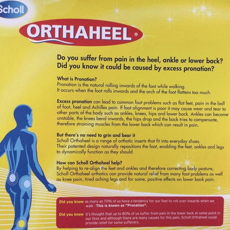 Dr. Scholl - ORTHAHEEL - Shoe Insert - BNIB - Size M - New and Unopened !