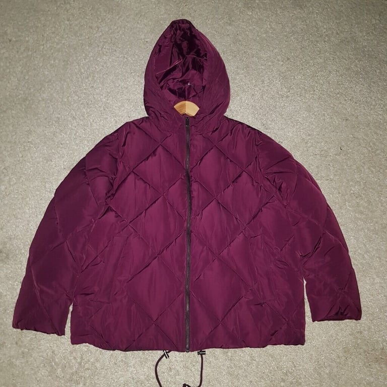 image for Size 18 XL Brand New ASOS Wine Burgandy Maroon Womens Ladies Quilted Puffer Jacket