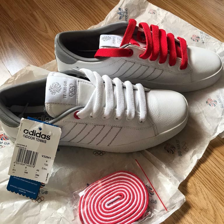 Adidas London 2012 Olympic Team Gb White Indoor Tennis Trainers Size 8 | in  Leicester, Leicestershire | Gumtree