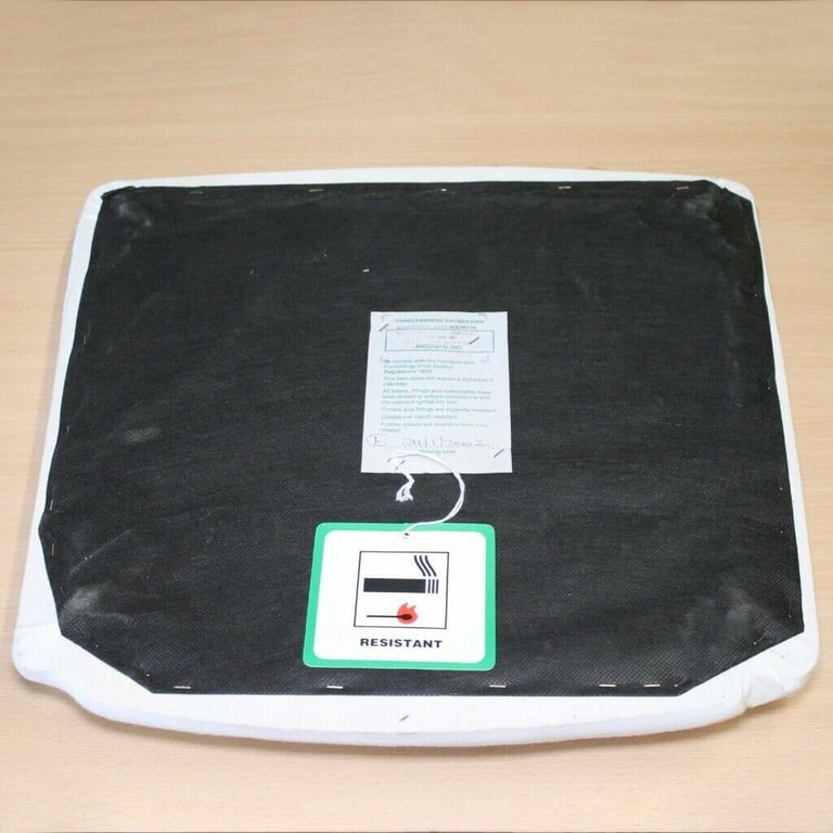NEW Chair Seat Pad White Calico Fire Retardant Hard Wearing
