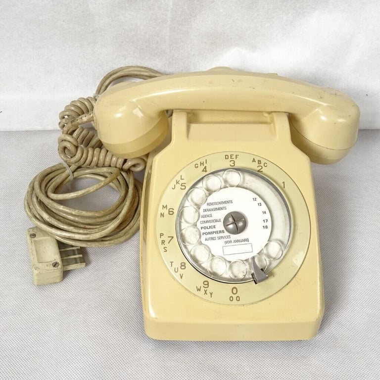 Vintage French Phone. PTT Socotel S63 Cream/Ivory
