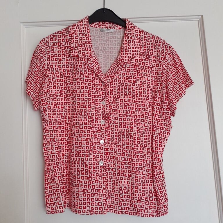 Size 14 Red Mix M&S Top