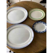4 large oval plates