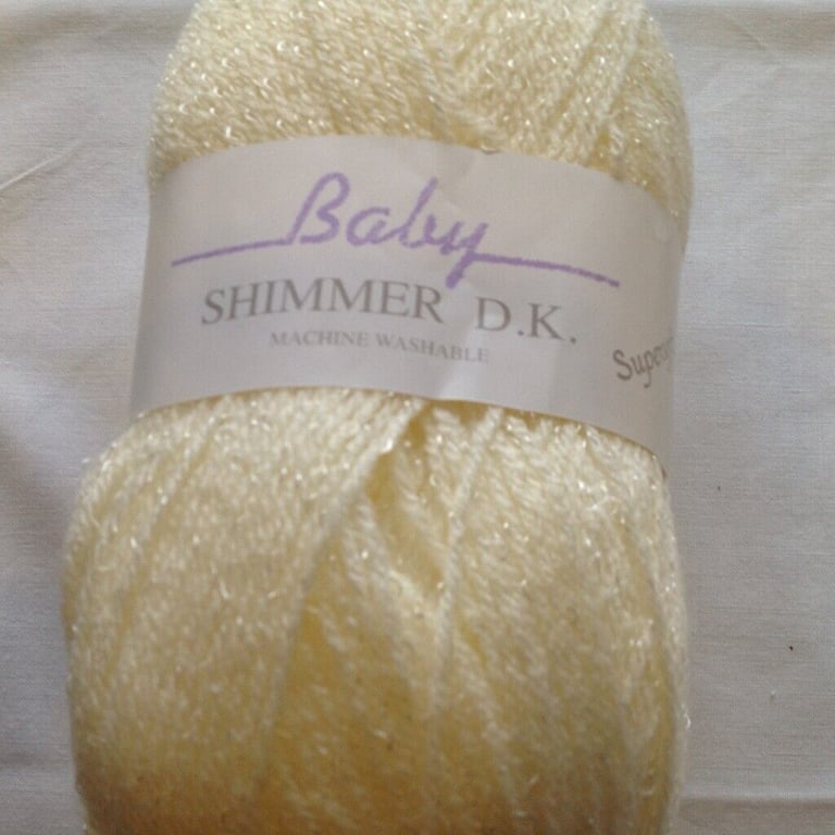 James C Brett BABY Shimmer Double Knitting Wool Yarn Various Colours 5x100g