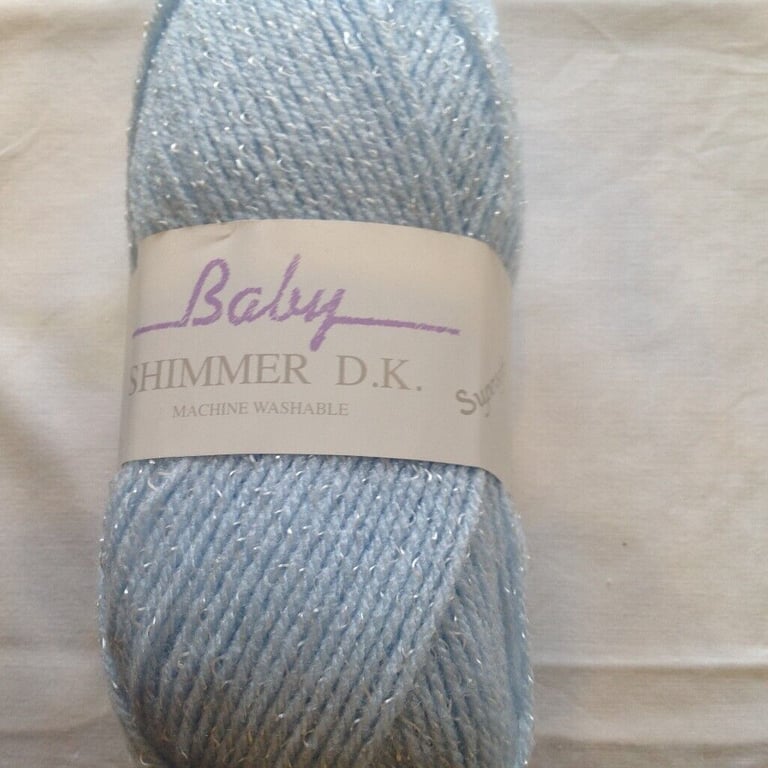 James C Brett BABY Shimmer Double Knitting Wool Yarn Various Colours 5x100g