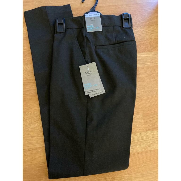 M&S boys school trousers.  Size 13-14 super skinny extra long. Brand new with labels 
