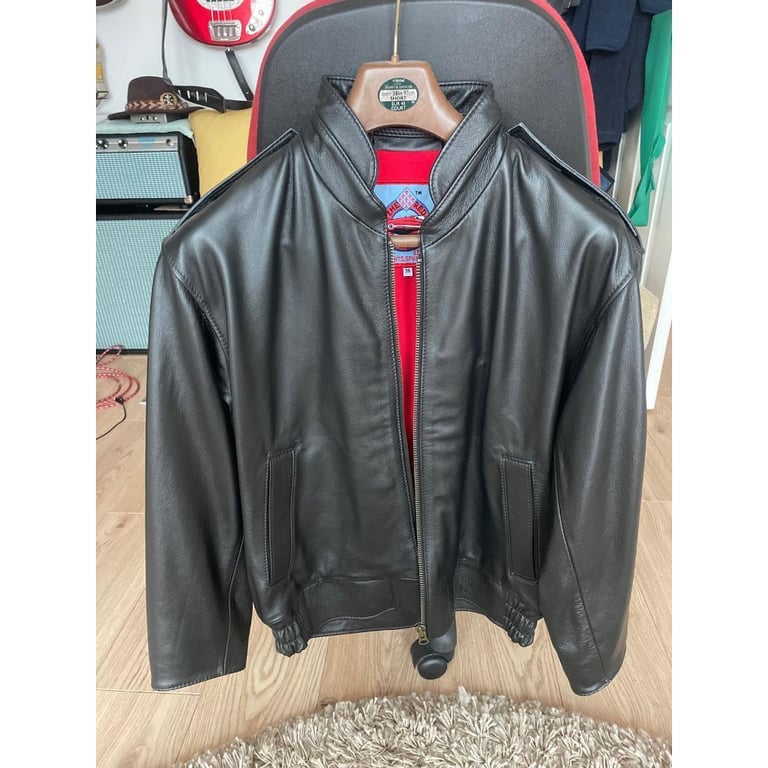 AVIATION LEATHERCRAFT Unworn black leather jacket in Southport