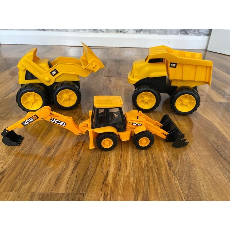 CAT and JCB construction vehicles 