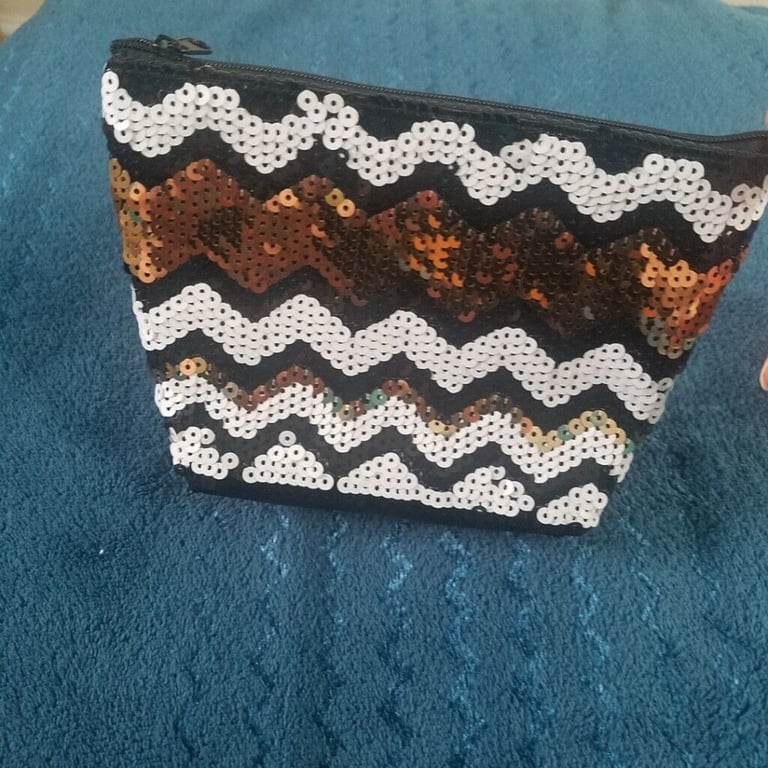 Next Sequins Cosmetic Bag, New   £2