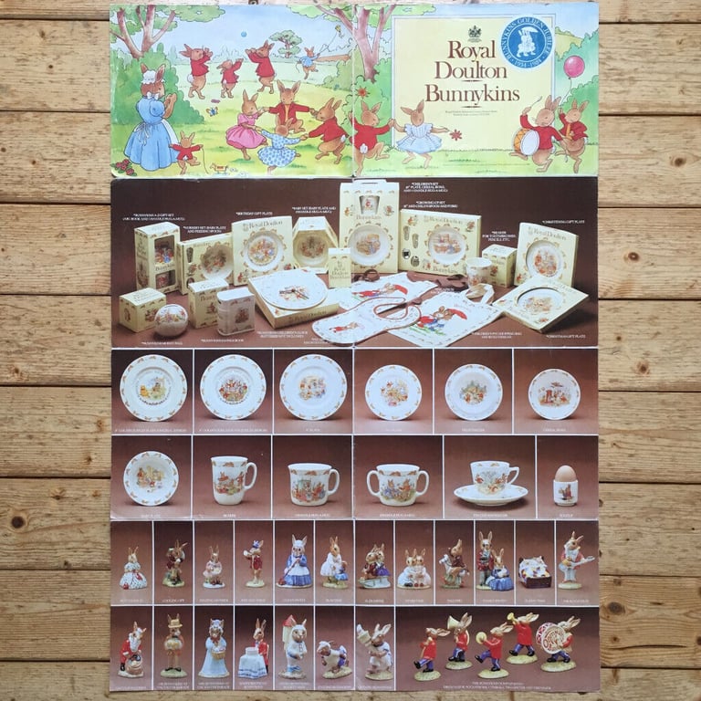 image for 	Vintage 1984 Royal Doulton Bunnykins Golden Jubilee (1934-1984) poster. £3 ovno. Can post.